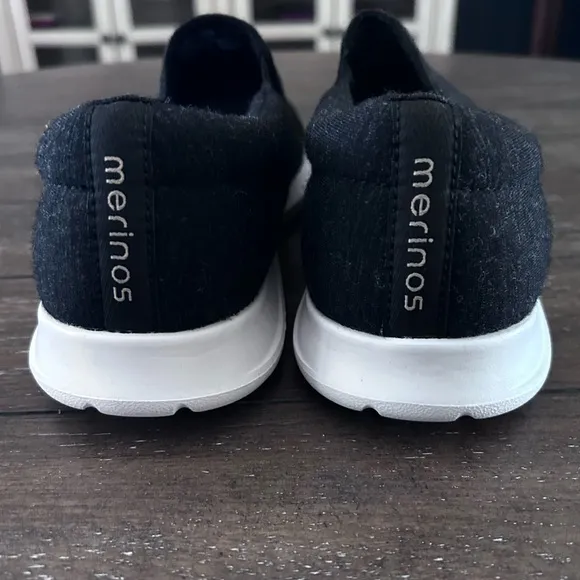 NWOT Merinos Mens Slip-Ons Loafers Black Merino Wool Lightweight | Size 11