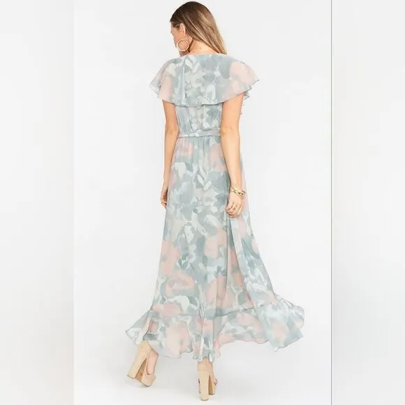 NWOT Show Me Your Mumu Size XXL Jess Ruffle Midi Dress Sage I Do Floral $198