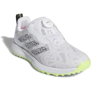 NWT Adidas Girls Spikeless Golf Shoes - White/Black/Lemon, Kids Size 6