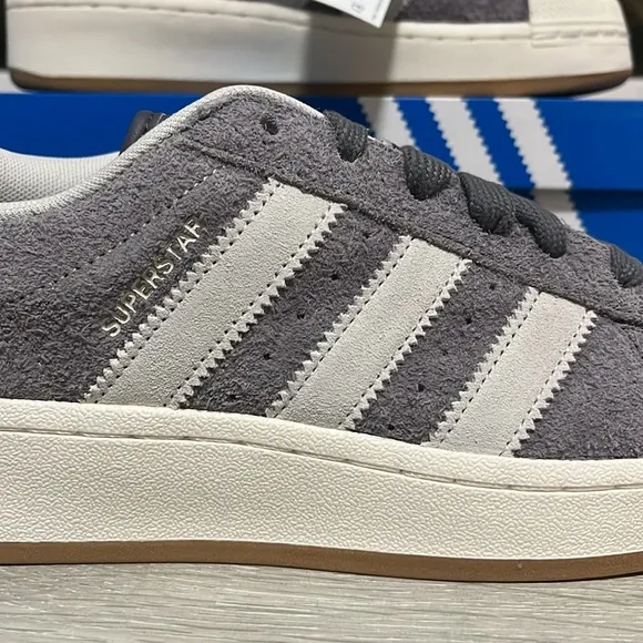 NWT Adidas Originals Superstar XLG Women's Shoes - Grey/White - IG2125
