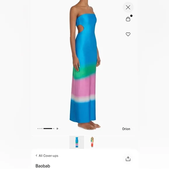NWT Baobab Mambo long dress, in color Orion blue/green/purple sz Large orig $285