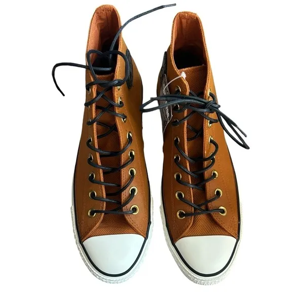 NWT converse mens Chuck Taylor All Star high top shoes brown leather size 10
