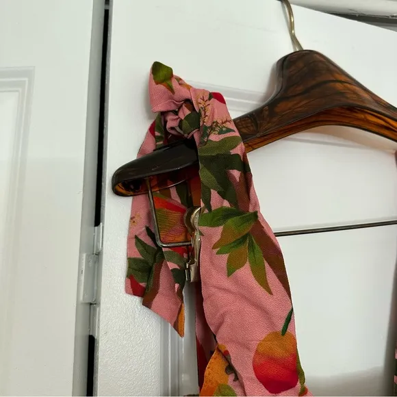 NWT FARM Rio Pink Mango Trees Midi Dress