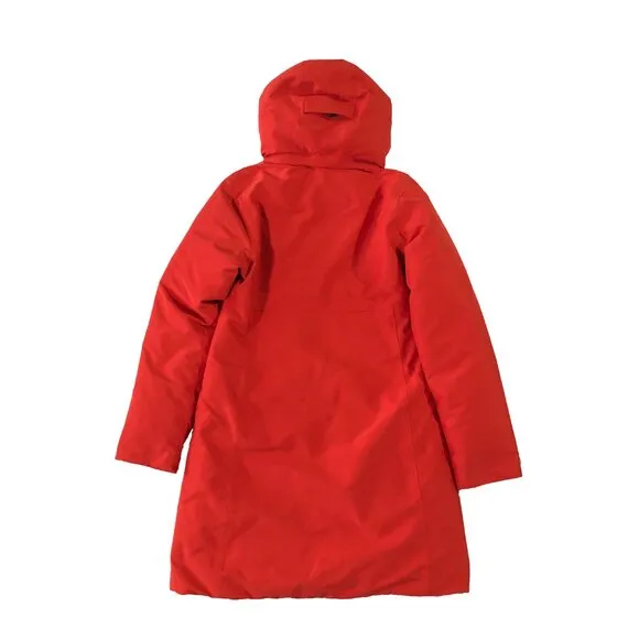 NWT Marmot Mountain Works Coat Womens Size S/P Red Goose Down Long Chelsea Parka
