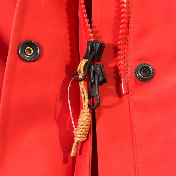 NWT Marmot Mountain Works Coat Womens Size S/P Red Goose Down Long Chelsea Parka