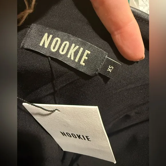 NWT Nookie Leona Mini in Black Faux Leather Sz XS US Sz 2 $319