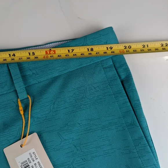 NWT Peter Millar Mens Salem Fishing Performance Golf Shorts 38 Green MS23EB83