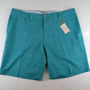 NWT Peter Millar Mens Salem Fishing Performance Golf Shorts 38 Green MS23EB83