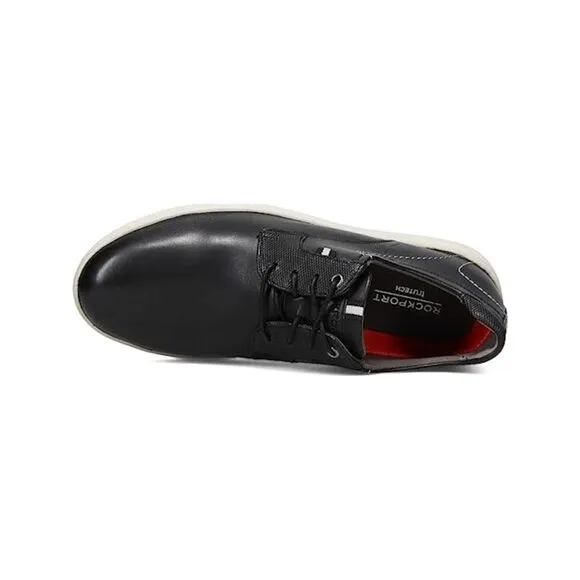 NWT ROCKPORT Mens Black Lightweight Caldwell Platform Leather Oxford Shoes 10