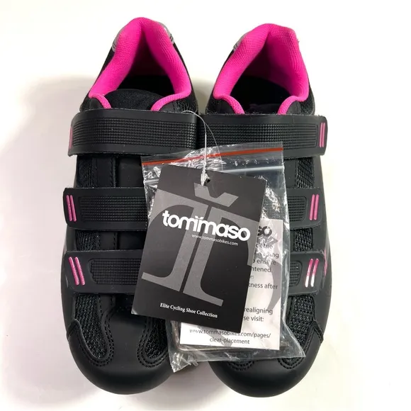 NWT Tommaso Spin Cycling Shoes Pink Black Size 7 EUR 37