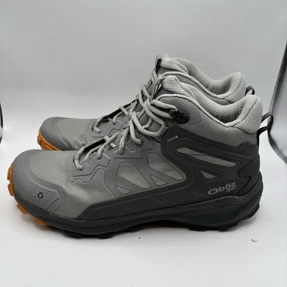 Oboz Katabatic Mid B-Dry Waterproof Hiking Shoes For Men (Haze Gray) Sz 11.5