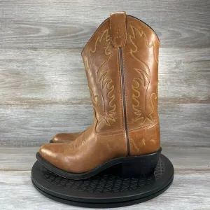 Old West Women's Brown Leather Cowboy Western Boots Size 5 D