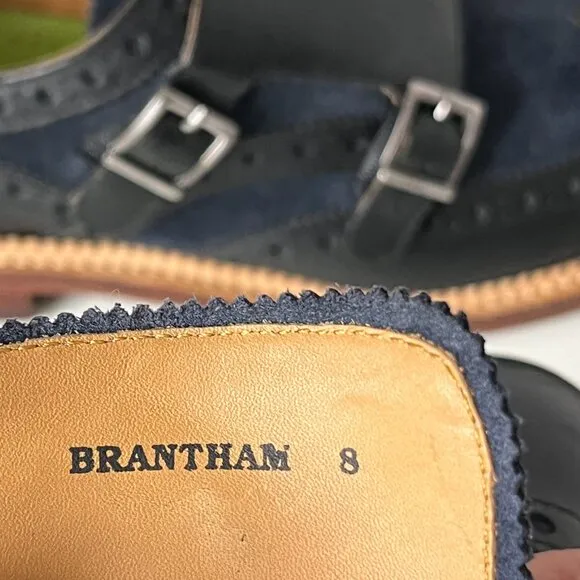 Oliver Sweeney Brantham Double Monk Strap Shoes – Black/Navy Blue – UK 8 | EU 42