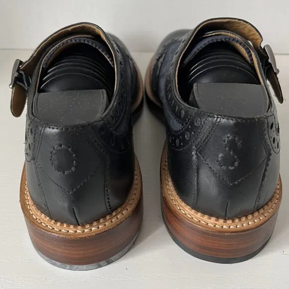 Oliver Sweeney Brantham Double Monk Strap Shoes – Black/Navy Blue – UK 8 | EU 42