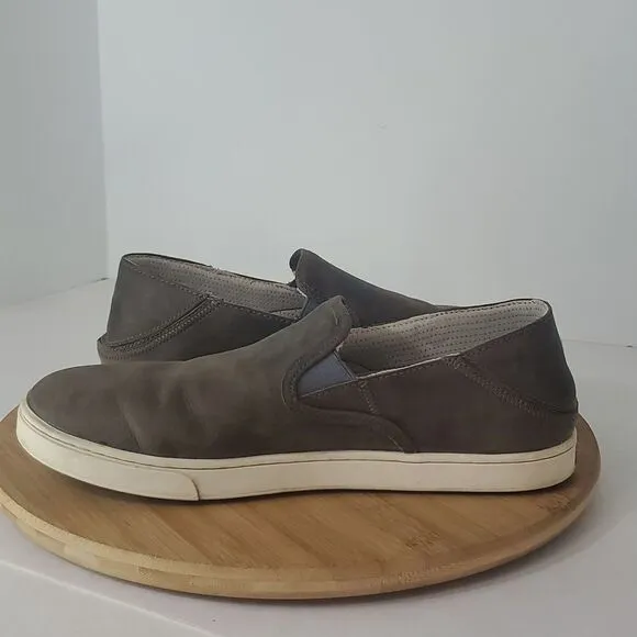 OluKai Kahu 'ILI Drop Heel Leather Men's Slip-On Shoes Size 9
