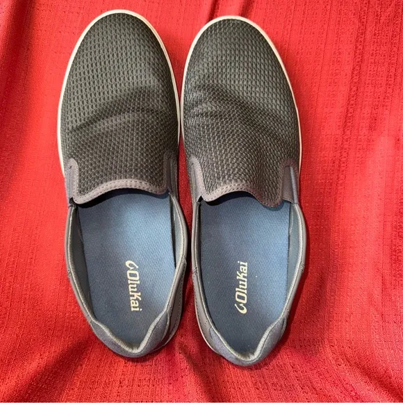 Olukai Lae’ahi Pavement Gray Slip-on Shoes, Men’s Size 13, EUC