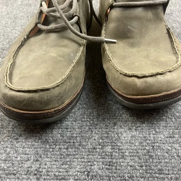 OLUKAI Men’s Ohana Lace Up Nubuck Shoes Grey Leather size: 11