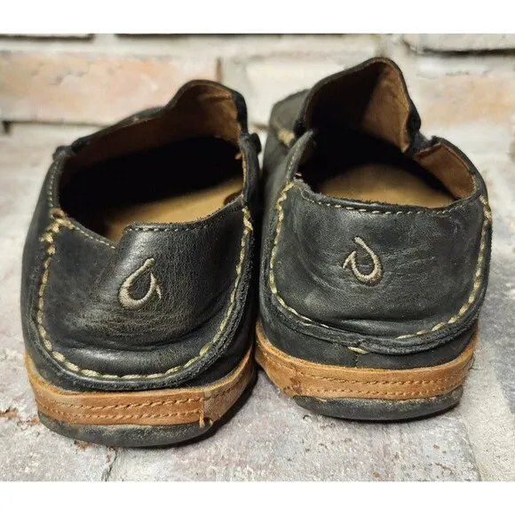 OluKai Moloā Men’s Leather Slip On Shoes Mens 8
