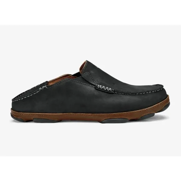 OluKai Moloā Men’s Leather Slip On Shoes Mens 8