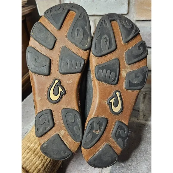 OluKai Moloā Men’s Leather Slip On Shoes Mens 8