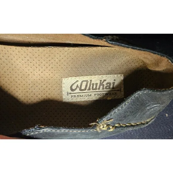 OluKai Moloā Men’s Leather Slip On Shoes Mens 8