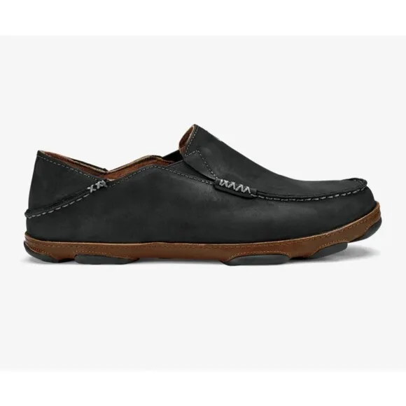 OluKai Moloā Men’s Leather Slip On Shoes Mens 8