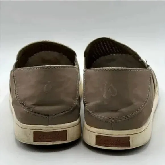 OluKai Women's Pehuea Drop in Heel Sneakers Low Top Slip On Mesh Shoes Size 10