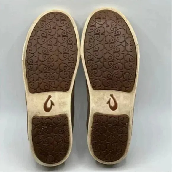 OluKai Women's Pehuea Drop in Heel Sneakers Low Top Slip On Mesh Shoes Size 10