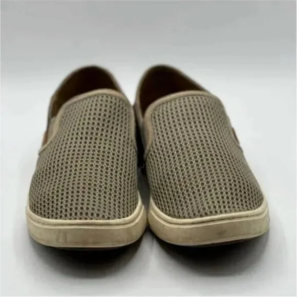 OluKai Women's Pehuea Drop in Heel Sneakers Low Top Slip On Mesh Shoes Size 10