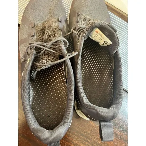 On Cloud Terry Womens Grey Running Shoes Size 9.5 lightweight Oncloud