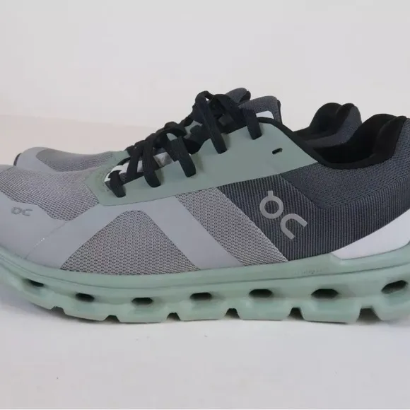 On Cloudrunner Alloy Gray Moss Green Running Sneakers Shoes-Mens 8.5 OR Women 10
