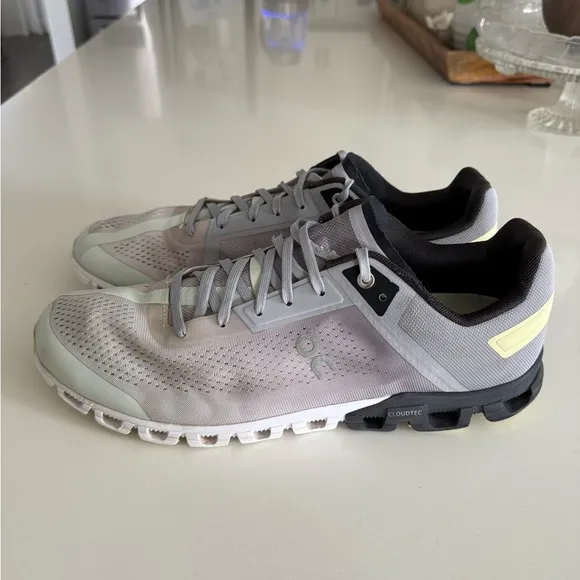 ON Running Cloud Flow 3.0 Mens Size 12 Shoes Alloy/Magnet Athletic Sneakers