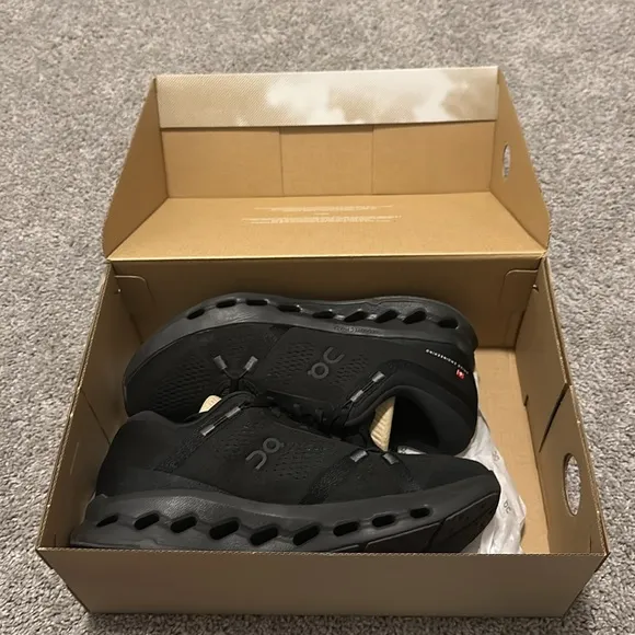On Running Men's Cloudsurfer 2 running shoes in black/black size 9.5
