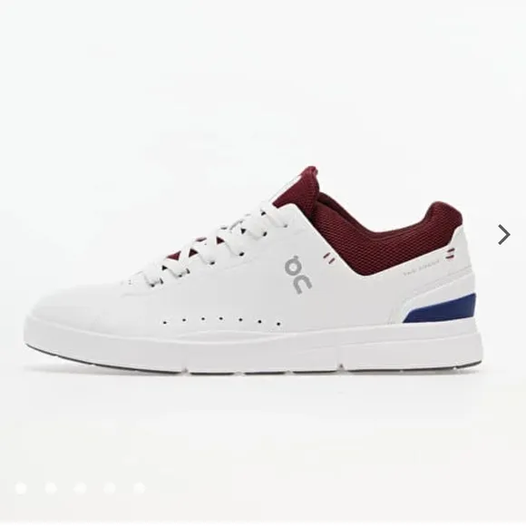 On Running Men's The Roger Advantage  White/ Mulberry Shoes size 8.5  new