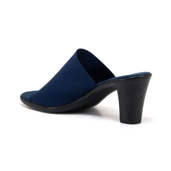 Onex Womens Crista Elastic Upper Heeled Sandal - Navy NEW