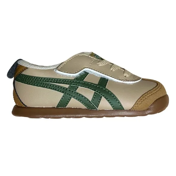 Onitsuka Tiger Mexico 66 Sneakers Toddler Size 8 Kids Beige Green Retro Shoes
