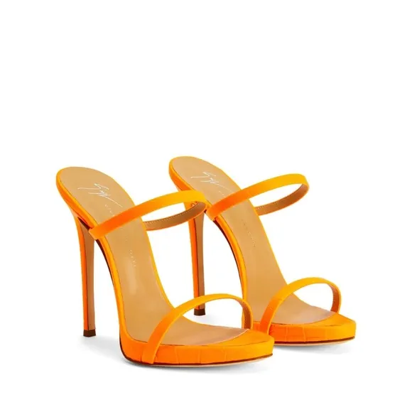 Orange High Heel Women's Shoes