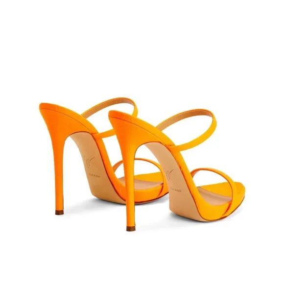 Orange High Heel Women's Shoes