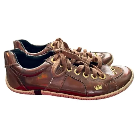 OSKLEN‎ Women's Brown Leather Sneakers w/Eyelets-Size 6.5