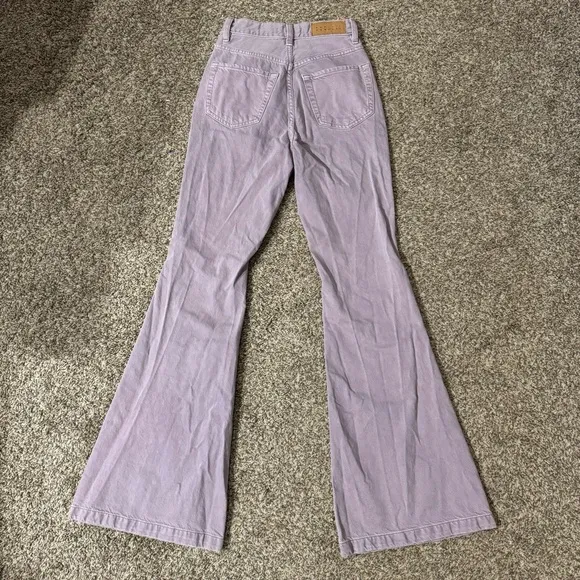 PacSun High Rise Flare Jeans in Lilac Purple Size 24