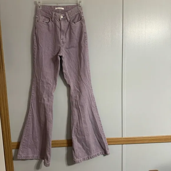 PacSun High Rise Flare Jeans in Lilac Purple Size 24