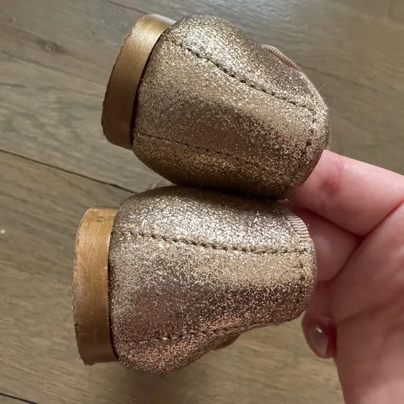 Papanatas Toddler Girls Gold Glitter Leather Shoes Mary Jane size EU 23