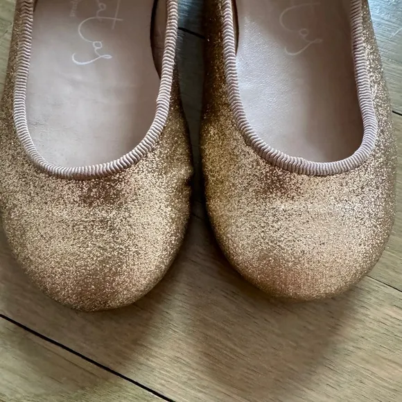 Papanatas Toddler Girls Gold Glitter Leather Shoes Mary Jane size EU 23