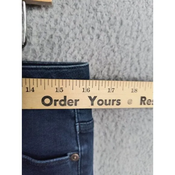 Parker Smith Womens Classic Skinny Ankle Crop Solid Blue Denim Jeans Size 32