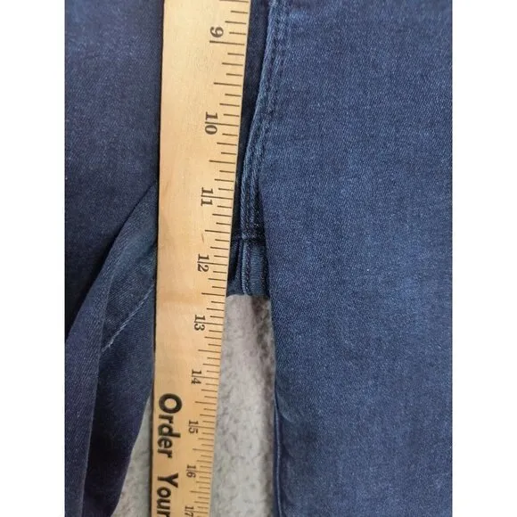 Parker Smith Womens Classic Skinny Ankle Crop Solid Blue Denim Jeans Size 32