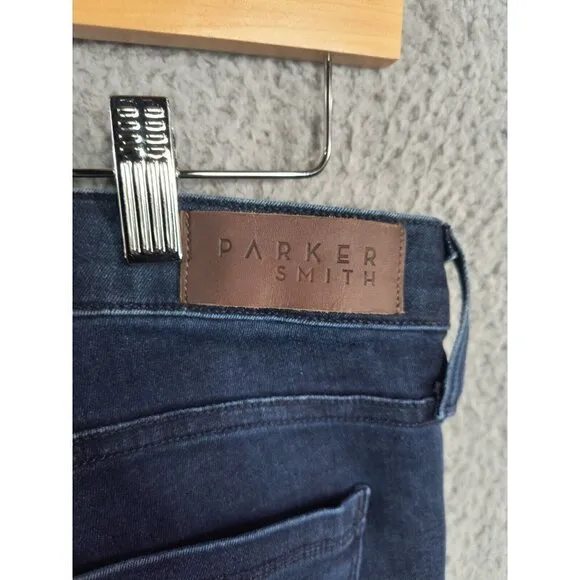 Parker Smith Womens Classic Skinny Ankle Crop Solid Blue Denim Jeans Size 32