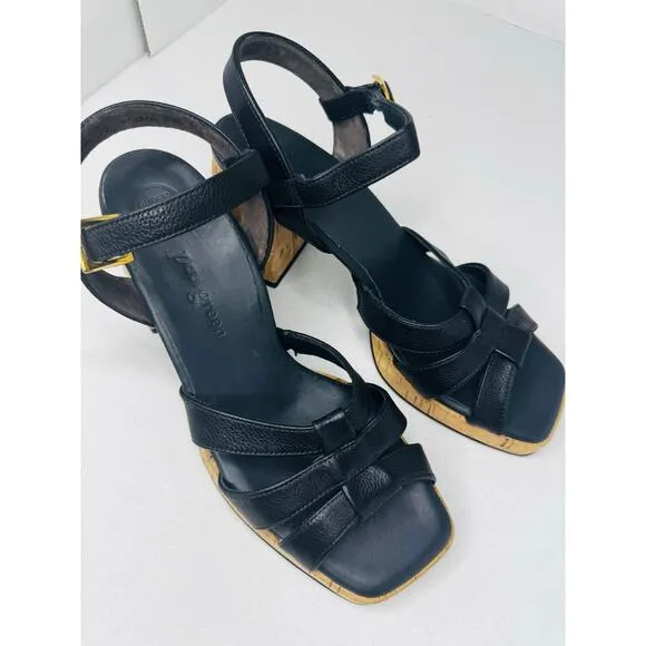 Paul Green Classic Tina Black retro sandal   size UK 4.5 / US 7