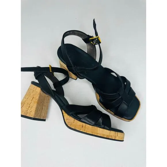 Paul Green Classic Tina Black retro sandal   size UK 4.5 / US 7