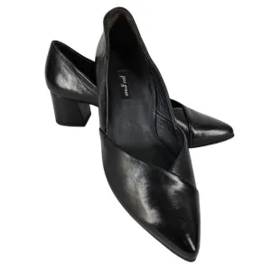 PAUL GREEN Rendi Women's Black Leather Pump Shoes - Size 6.5 Like New