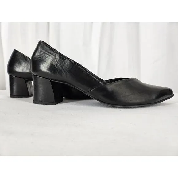 PAUL GREEN Rendi Women's Black Leather Pump Shoes - Size 6.5 Like New